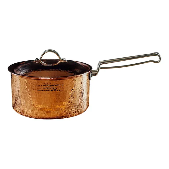 Sarten Para Salsa Cobre Tapa Capacidad 2,5 Cuarto Galon Puro