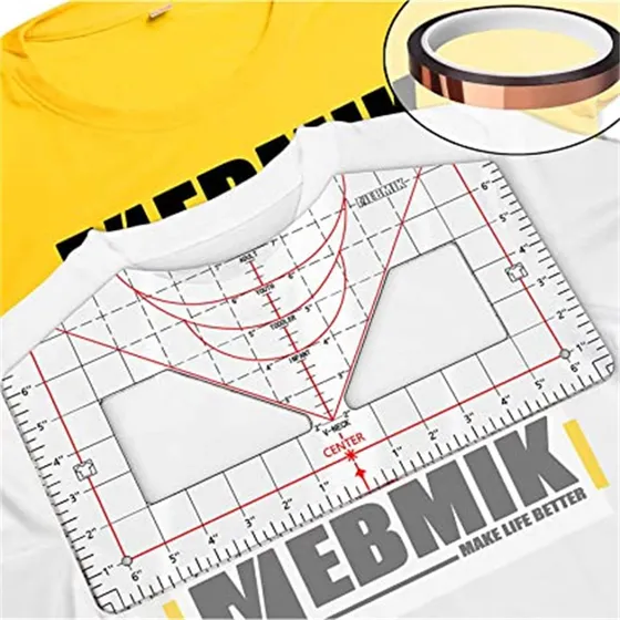 Guia Regla Camiseta Para Alineacion Vinilo: Diseño Centro