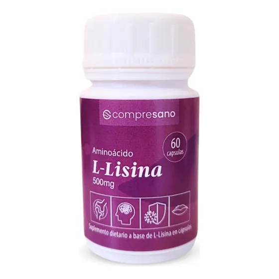 Lisina 60 Capsulas De 500mg, Aminoacido