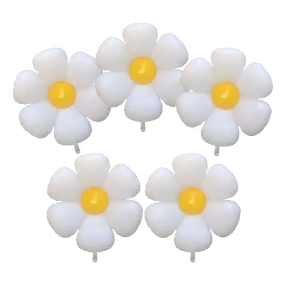 Globos Forma Flor Duponto Balloon Foil Margarida Blanco 45 cm Pack 10