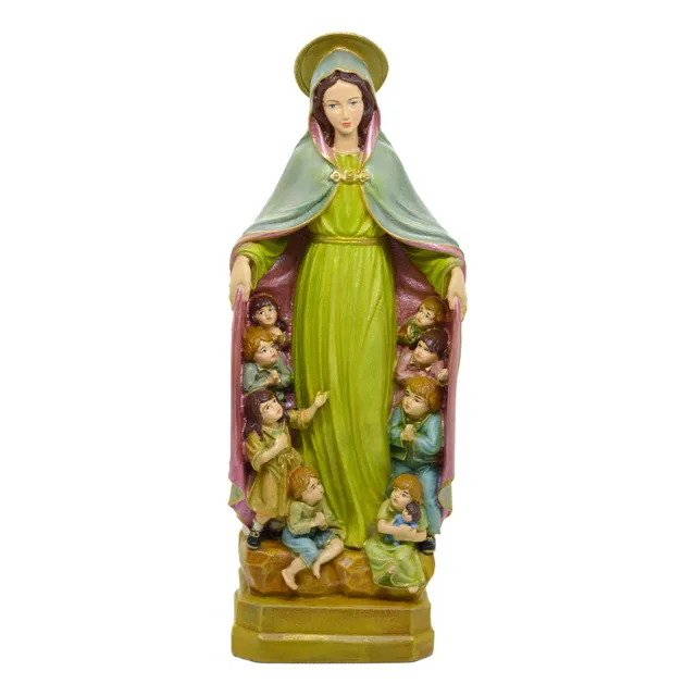 Virgen Madre Amorosa Estatua En Resina Decoración Hogar 30cm