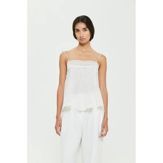 Top Valette Off White De Mujer Maria Cher Algodón