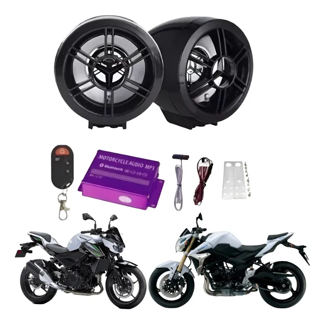 Bocinas Moto Alarma Con Bluetooth Usb Fm Tf