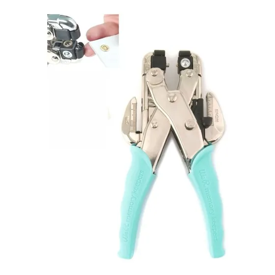 Perforadora Eyelets Scrapbook Crop A Dile Aqua Color Azul Claro Forma De La Perforación Círculo