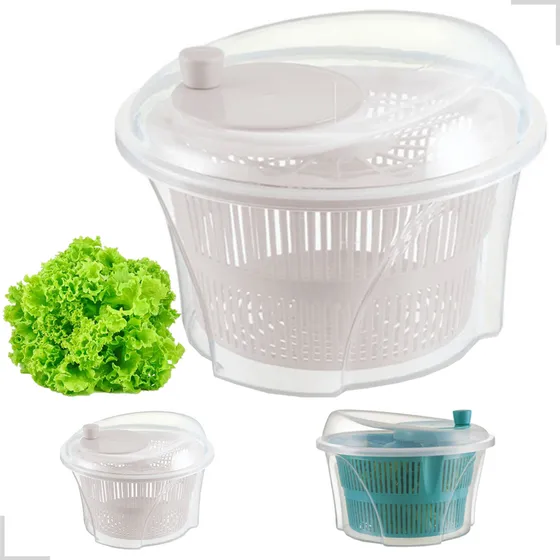 Centrífuga De Salada Secador Verduras Manual 4,5 Litros