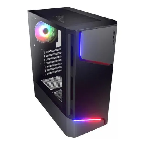 Gabinete Gamer Cougar Mx360argb Mid Tower Diseño Minimalista Negro