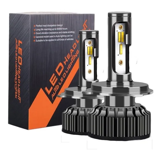 Par De Bombillos Led H4 De 20000 Lumens Z5 Tricolor