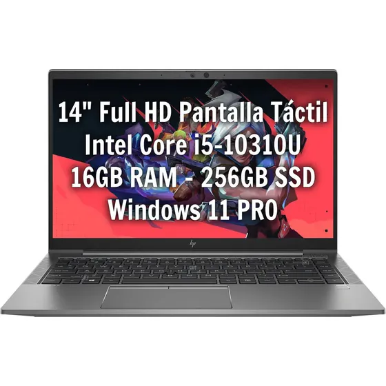 Ultrabook HP ZBook Firefly G7 ZBFF14G7-I5-16-256-TS-WIN11P ZBFF14G7-I5-16-256-TS-WIN11P Gris 14" 1920 px x 1080 px disco SSD PCIe 256 GB Intel i5-10310U 16GB de Ram - Bueno (Reacondicionado)