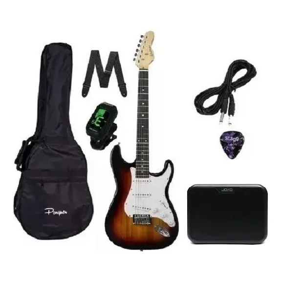 Super Combo Kit Pack Guitarra Electrica Stratocaster Colores
