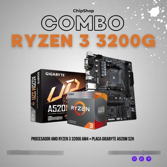 Combo Tarjeta Madre Am4 Procesador Ryzen 3 3200g