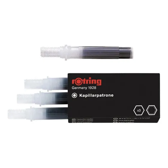 Tinta Rapidógrafo Negro Cartucho Cjax3un