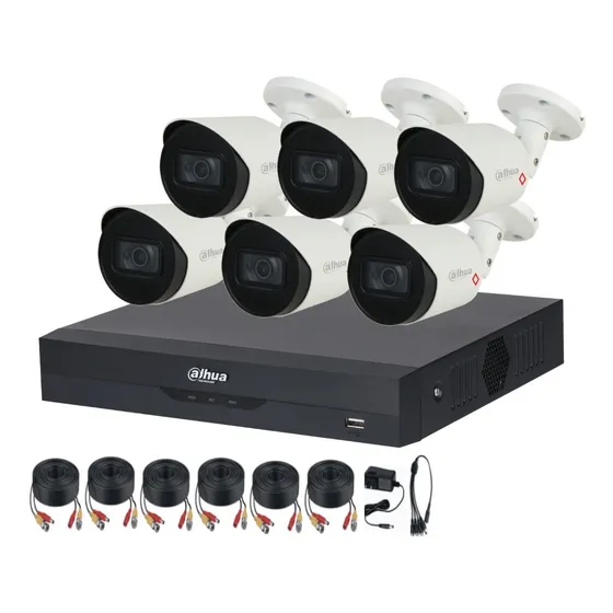 Kit 6 Cámaras 8mp 4k Bullet  Audio Dvr 8ch 4k H.265 Wizsense