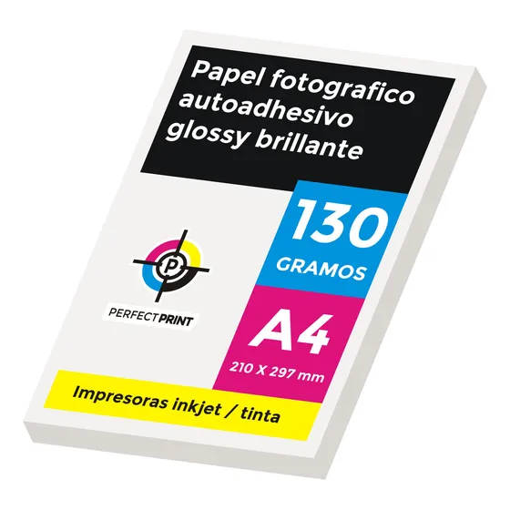 Resma Perfect Print A4 Fotográfico De 20 Hojas De 130g Color Blanco Por Unidad