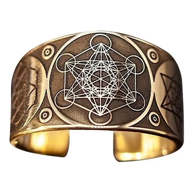 Anillo Ajustable Arcángel De Metatrón Estilo Vintage Para Re