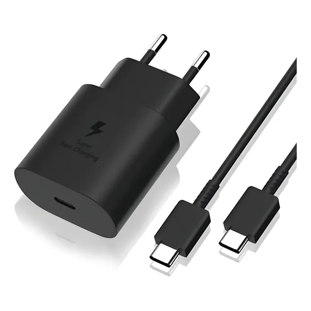 Cargador para Samsung Turbo 45 W S22 S23 S24 Plus S24 Ultra Color Black