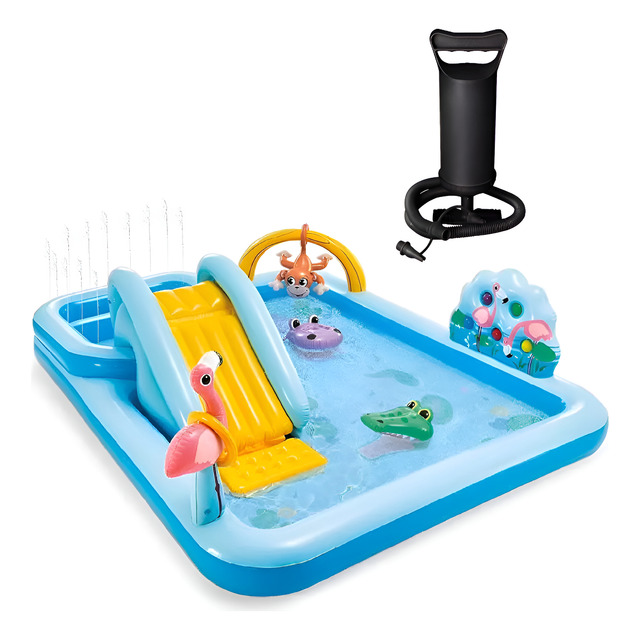 Piscina Infantil Inflável Floresta 493l E Bomba De Ar Intex Colorido Piscina Infantil Inflável Floresta 493l E Bomba De Ar Intex Colorido