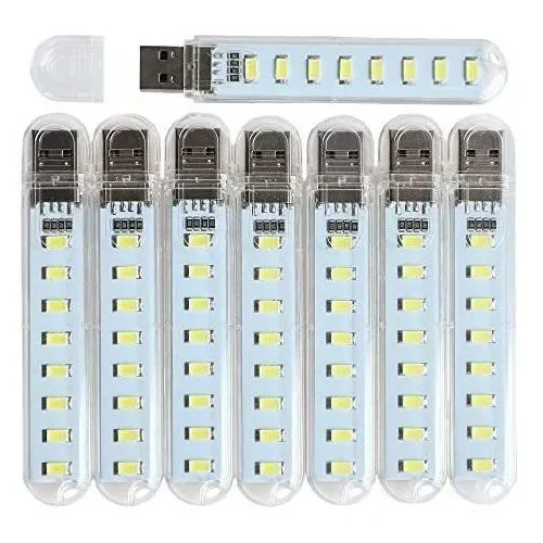 Luz Led Vokaro Usb Acampar 8 Unidades Pc Power Bank -blanco