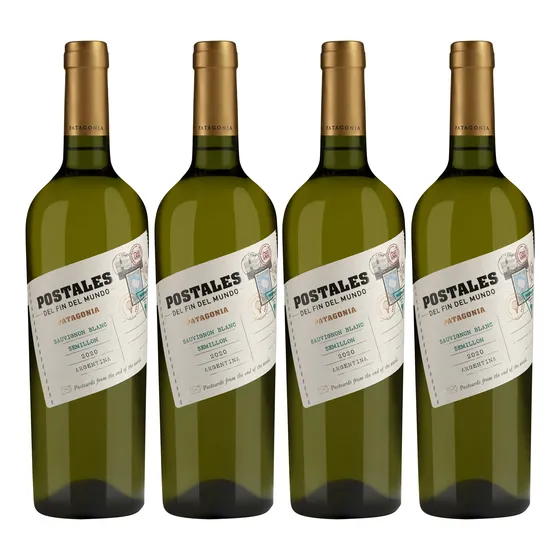 Vino Sauv. Blanc Semillon Fin Del Mundo Postales 750 Ml X 4 