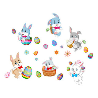 Adhesivos De Pared De Pascua, Huevos, Decoración Para Sala D Adhesivos De Pared De Pascua, Huevos, Decoración Para Sala D