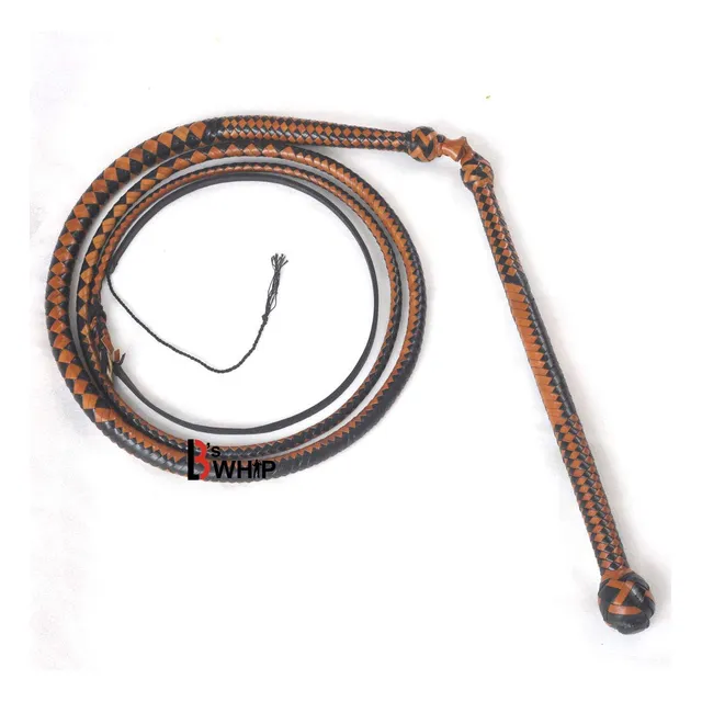 Stockwhip 07 Foot 16 Trenza Canguro Ocultar Cuero Ecuestre