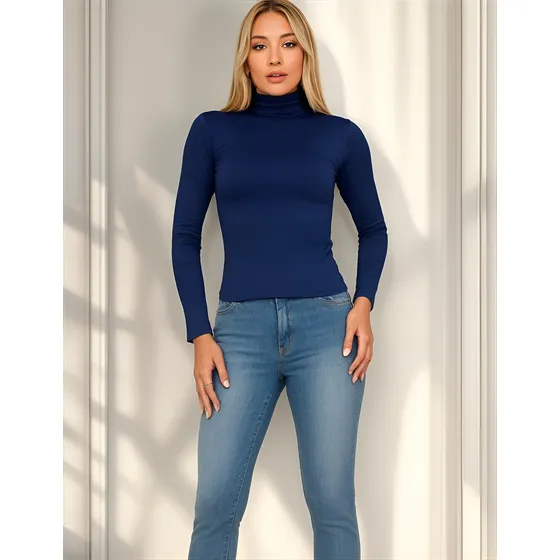 Blusinha Feminina De Inverno Gola Cacharrel Ml Segunda Pele