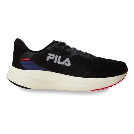 Tênis De Corrida Masculino Fastness Fila Preto Vermelho Escuro Cinza Lisa 42 Br