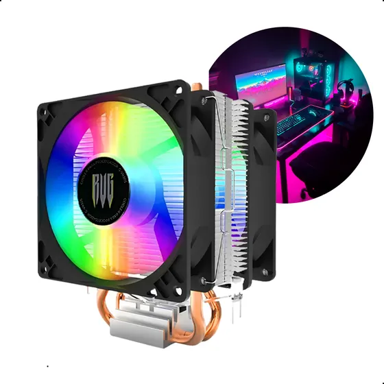 Cooler Cpu Led Rgb Ryzen Intel 775 1150 1151 1155 Am3 Am4