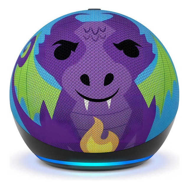 Amazon Echo Dot Echo Dot 5th Gen Kids Com Assistente Virtual Alexa - Dragon 127/220v Amazon Echo Dot Echo Dot 5th Gen Kids Com Assistente Virtual Alexa - Dragon 127/220v
