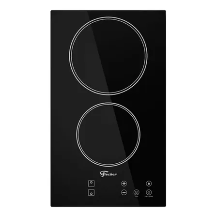 Cooktop Elétrico Fischer 2q 220v Touch Screen Vitro (fis03) Preto