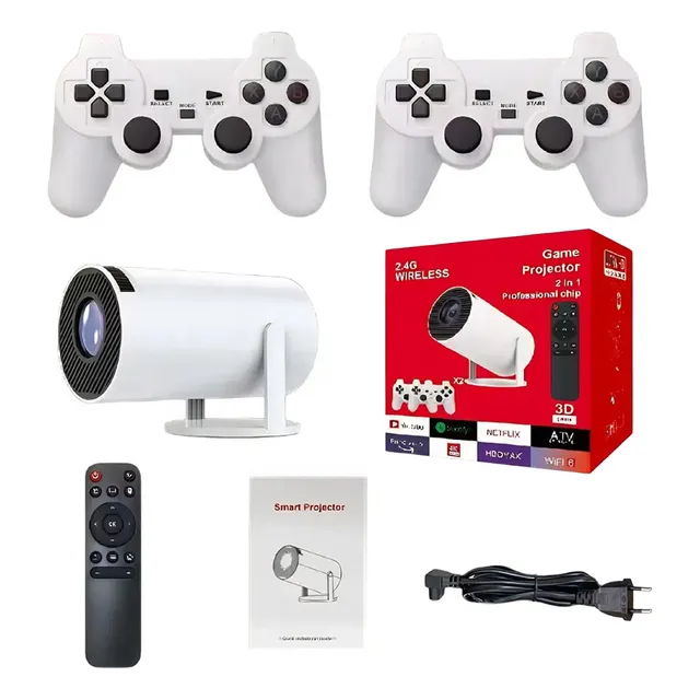 Proyector Portátil Con Consola Uhd Wifi Bluetooth + Control