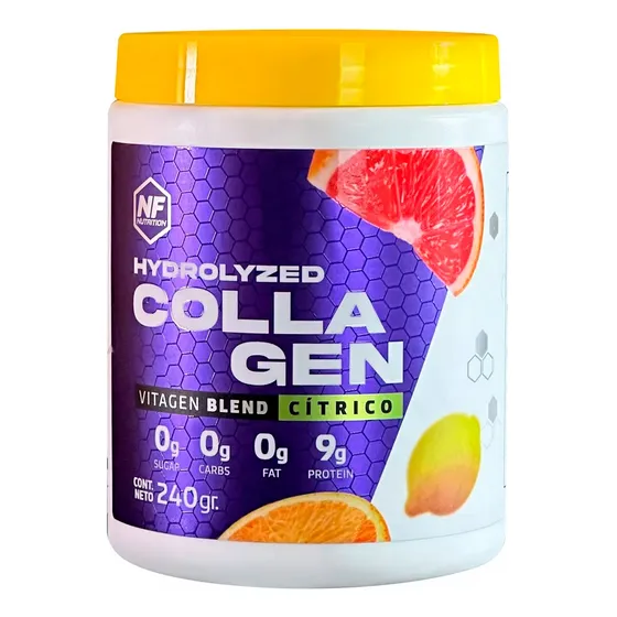 Nf Nutrition Colágeno Hydrolizado Suplemento Cítrico 240g 3c
