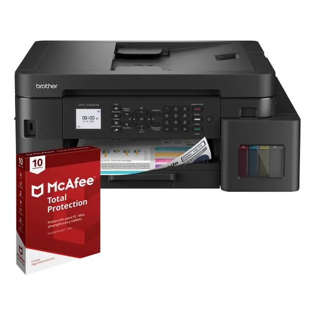 Kit De Impresora Brother Mfc-t930dw Y Antivirus Mcafee
