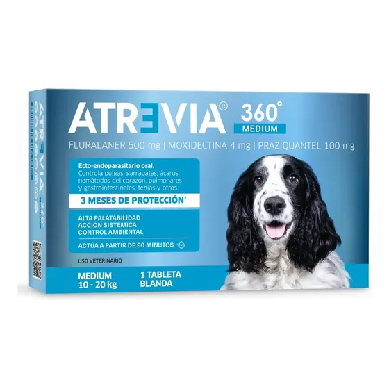 Antipulgas Atrevia 360° 10 A 20 Kg X1 Tableta Color Marrón | Cuotas sin interés