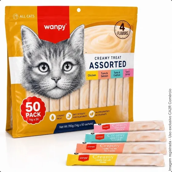 Wanpy Creamy Churu Cremoso Sortido Saches 50 Un