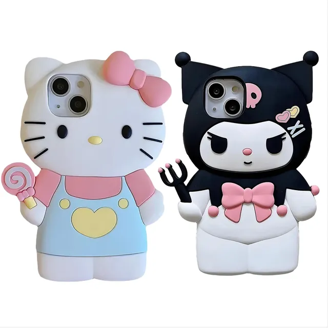 Funda Hello Kitty Kuromi 3d Para iPhone 11 12 13 14 15 16 Pro Max
