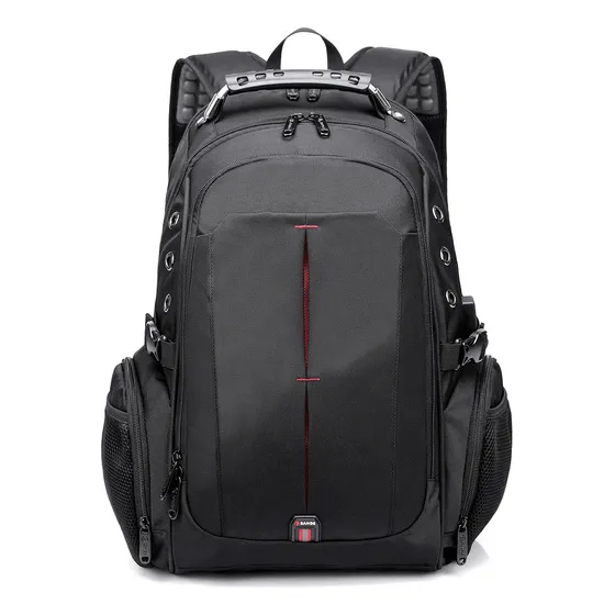 Mochila Bange Usb 1905 Viaje Porta Laptop Impermeable Color Negra Diseño De La Tela Lisa