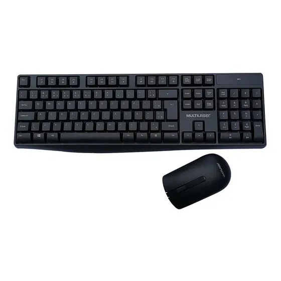 Kit Teclado E Mouse Sem Fio 2.4ghz Multimidia Usb Multilaser Cor do mouse Preto Cor do teclado Preto