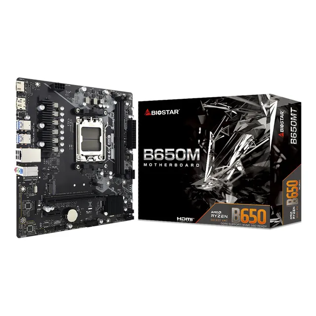 Tarjeta Madre Biostar B650mt Am5 Ddr5 M.2 Usb-c Micro Atx