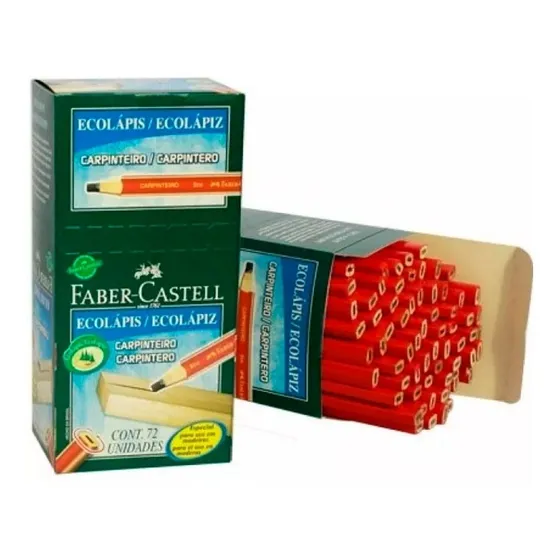 Lápis Para Carpinteiro 6mm Faber Castell 72 Unidades