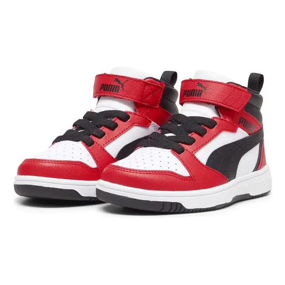 Zapatilla Puma Rebound V6 Mid Ps Negro Niño