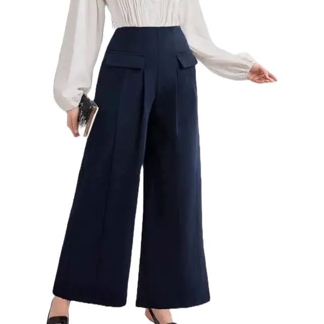 Shein Modely Pantalones Anchos Para Mujer