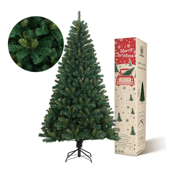 Árbol De Navidad Pino Artificial 1.50 M Cm-top Frondoso Navideño 450 Ramas Color Verde