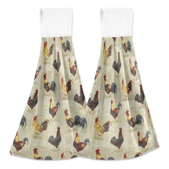 Toalla Cocina Rustica Colgante Gallo Paño Animal Campestr