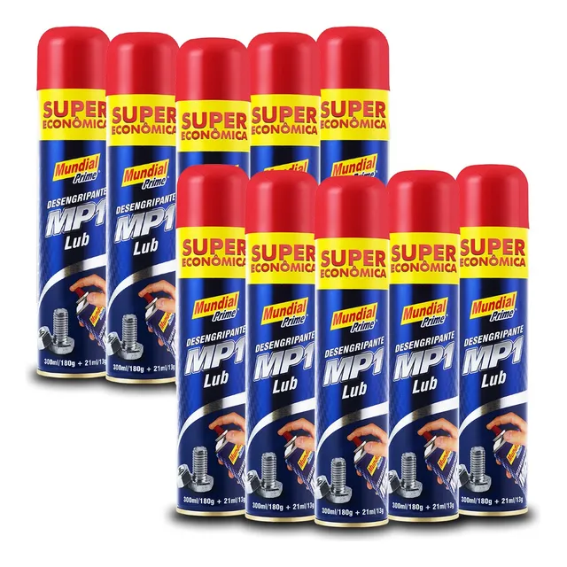 10x Desengripante Mp1 Lub 321ml Mundial Prime Anti Ferrugem