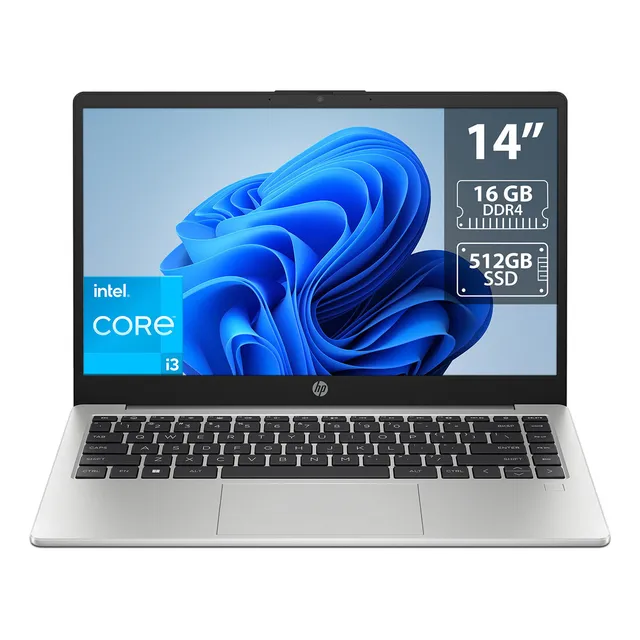Laptop Hp 240 G10 Intel Core I3 16gb Ssd 512gb W11h Color Plateado