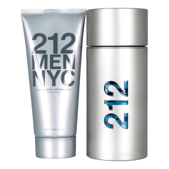 Set Perfume Carolina Herrera 212 Nyc Men 100ml + Aftershave