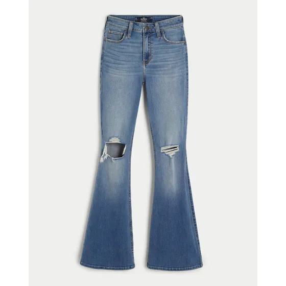 Pantalon De Dama Acampanado Corte Sirena Hollister Original