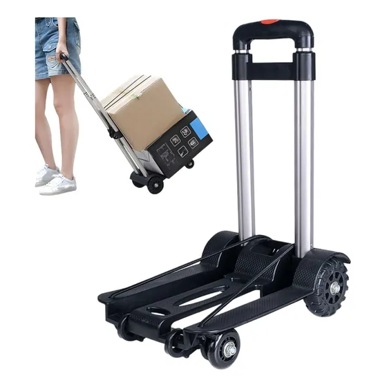 Carro De Mano Diablo 93cm Carga Plegable Con Extensible 40kg