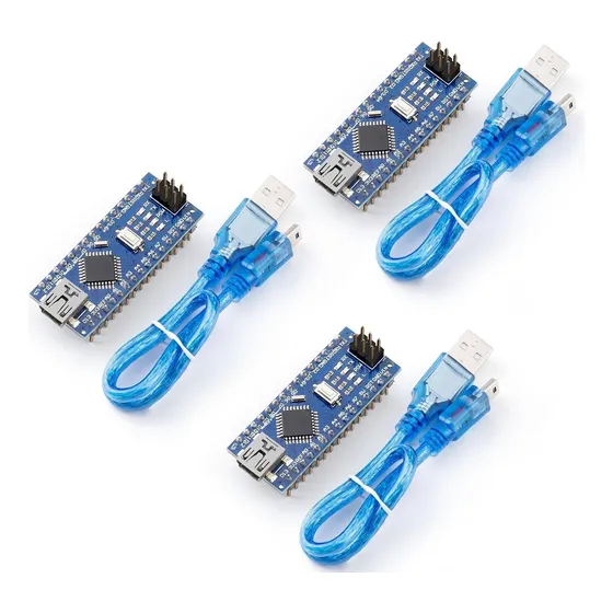 Atmega328 Placas Nano Com Cabo Usb Compatível Com Arduino 3p