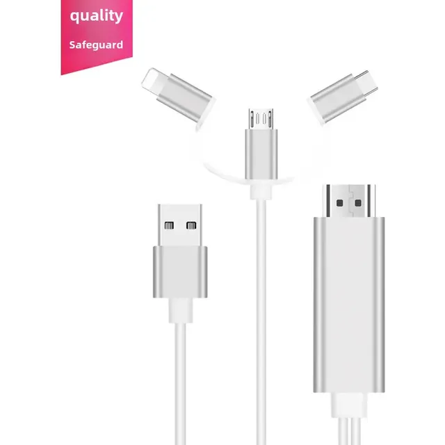 Cable Lightning/type-c/micro A Hdmi De 1,8 M